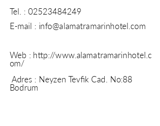 Alamatra Marin Hotel iletiim bilgileri